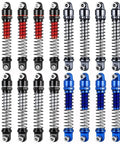 28mm RC Oil Shocks 4 Pack Aluminum Shock Absorbers For 1 To 30 Axial SCX30 Wrangler Bronco RC Crawler Upgrades Parts Red
