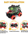 Easy installation guide for Kid Friendly Dinosaur Remote Control Car For Ages 3 To 7 Totally Fun Dino RC Toy With Shockproof Tires