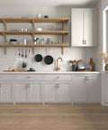 Bright kitchen with white cabinets featuring Ten Pack White Marble Grain Kitchen Cabinet Knobs With Black T Bar Hardware Two Tone Square Dresser Drawer Handles Includes 1 Inch And 1.77 Inch Screws For 11/16 To 1-3/5 Inch Door Thickness Durable Zinc Alloy Base And Aluminum Handle.
