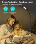 Woman and child reading under Go-To Floor Lamp With Stepless Dimmer And 3 Color Temperature Modes in living room