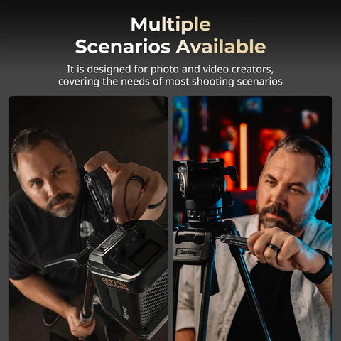 Man using 7 In 1 Folding Tool Set With Screwdrivers And Hex Key Wrenches For Film And Photo Gear on camera equipment