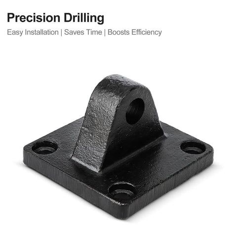 Heavy Duty Foot Flange Mount Bracket For 63mm SC Series Pneumatic Cylinders, Single Ear Style, iron, top angle view