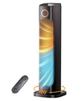 Indoor And Outdoor 1500W Tower Heater And Fan Combo With Remote Instant Infrared Heat No Fuss Easy Setup Three Modes Cool Fan