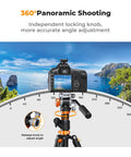 Camera on Travel Ready Compact Fluid Head For Tripods With Pan And Tilt Arca Swiss Compatible 360 Degree Panning