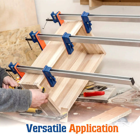 4 Pack 24 Inch Parallel Clamps For Woodworking DIY Furniture Assembly And Craft Projects Lightweight Aluminum F Clamps Built Tough For Precision Clamping Perfect For Cabinets Desks And Craft Tables, clamping wood panel