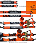 Ultimate Axle Tie Down Kit Pro Series with 22in, 36in straps, 96in snap-hook ratchets, 112in loops, and storage bag displayed