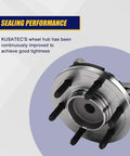 Front Wheel Bearing And Hub Assembly 2 Pack For 2009 2010 Ford F150 With 6 Lug ABS Direct Fit Replacement shown in close-up