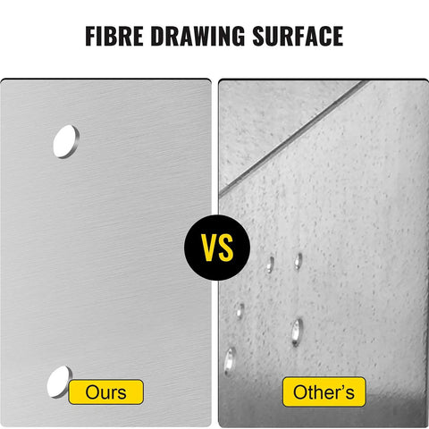 Comparison of smooth fiber drawing surface of Standoff Stainless Steel Adjustable Post Base Anchor For 6 By 6 Posts 10 Pack.