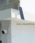 Premium Solar Panel Charger For Google Nest Cam Outdoor Or Indoor mounted on wall delivering up to 3.5W solar power