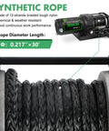 Close-up of Beast 3000Lb 12V Electric ATV UTV Winch with synthetic rope and specifications displayed