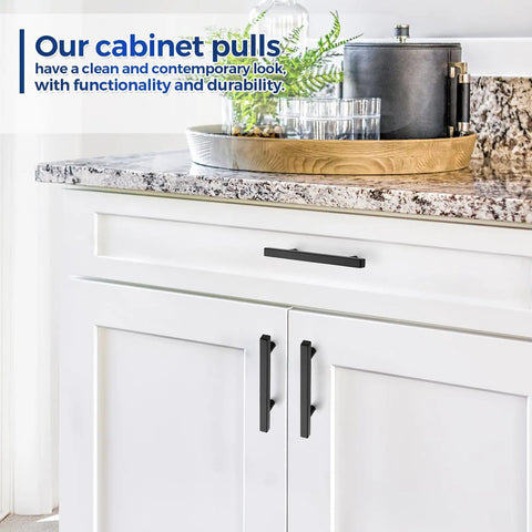 Slick Matte Black Square Cabinet Pulls With 4 Inch Centers Heavy Duty Drawer Hardware For Kitchen Cupboards And Dressers Smooth Install 30 Pack Bang For Buck Straight Fire Modern Upgrade Total Game Changer