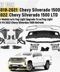 Stylish Black Front Bumper End Cap That Fits Your Chevy Silverado 1500 From 2019 To 2021 Perfect Upgrade For LTZ And High Country Models Plus 2022 LTD on Silverado kit image