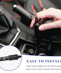 Person installing Heavy Duty Fused Cigarette Lighter Male Plug With Embedded 15A Safety Fuse And Crisp Led Glow in vehicle.