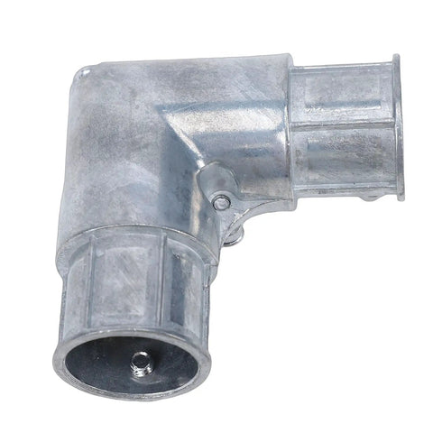 Rock Solid 3/4 Inch EMT Conduit Fitting Inside Corner Pull Elbow 90 Degree Bend made of zinc for secure electrical runs.