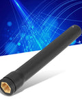 High Gain 3dBi ABS Antenna Sleeve With SMA Male Inner Pin Connector for 433M LoRa, black sleeve against blue background