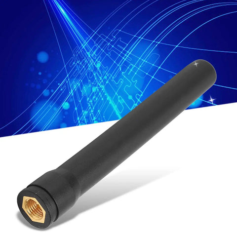 High Gain 3dBi ABS Antenna Sleeve With SMA Male Inner Pin Connector for 433M LoRa, black sleeve against blue background