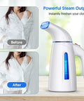 Portable Clothes Steamer For Wrinkle Removal Easy To Use Handheld Travel Steam Iron 700W Power 240ml Big Capacity Rust Resistant