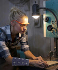 Heavy Duty Cut Resistant Wrist Sleeves For Quick Slip On Forearm Guard during shop grinds, worn while operating machinery.