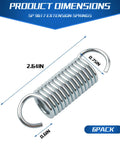 Six Pack 9617 Extension Springs With Hook Ends Go-To 2.64 In Long, 0.75 In Outer Diameter, 0.6 In Wire Diameter displayed