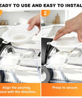Using Foldable Silicone Funnel With Anti Splash Flow Hood For Ninja Slushie Machine Models FS300 FS301 NC700 NC701 NC500 NC300