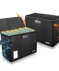 2 Pack Comic Book Storage Box With Lock And Label Window Fireproof And Water Resistant Moistureproof Short Box Black
