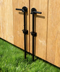 Heavy Duty Cane Bolt Gate Drop Rod Stopper For Wood Metal Vinyl Fences, Ground Pin Latch Keeps Gates Secure When Open Or Closed