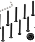 M6 X 55mm Flat Head Hex Socket Cap Bolts, 10 Pack With 1 Hex Spanner, Alloy Steel Black Oxide Full Thread, Ideal For Furniture