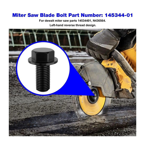 Left Hand Threaded Hex Flange Nail M8 For Cutting Machine Tools, shown next to a saw, highlighting industrial use