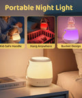4 In 1 Baby Night Light Sound Machine With 35 RGB Colors And 12 White Noise Options, Cordless USB Rechargeable Egg Lamp