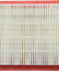 Honda Air Filter 17211 Z8B 901 Replacement Element for Air Cleaner OEM Part, red frame and white pleats, top view