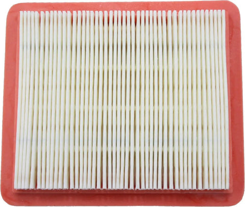Honda Air Filter 17211 Z8B 901 Replacement Element for Air Cleaner OEM Part, red frame and white pleats, top view