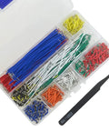 560 Piece Jumper Wire Kit With 8 Colors And 14 Types 2.54mm Dupont Jumpers For Breadboard Circuits PVC Soldering with Tweezer
