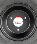 Close-up of 16x8-7 ATV Wheels 3 Hole 7 Inch Rim Tubeless Set Of 2 With Hubs Left And Right Fits Kazuma Quad ATV Go Kart UTV
