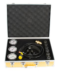 Hydraulic Nitrogen Accumulator Charging Kit with Seven Adapters and Three Analog Gauges for Easy Fill and Reliable Pressure Test