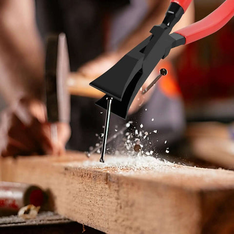 Two Pack Hand Seamers For Sheet Metal Pliers Set With 45 Degree And Straight Jaws Mini Tool Kit in action on wood project