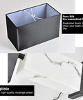 Dope Black 24 Inch Touch Table Lamps Set Of 2 With USB Ports faux silk shade and marble-like pole detail, part view