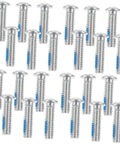 24 Pieces Roller Skate Stopper Screws Kit For Inline And Quad Skates Easy To Install Brake Screws Non Corrosive Hardware Bearing Replacement Screws Kit shown in multi-color finish on white background
