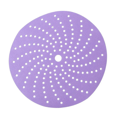 Kick-Ass 6 Inch Ceramic Sanding Discs With Fast Cutting Power And Dust Free Design For Woodworking Projects and Car Polishing in purple.