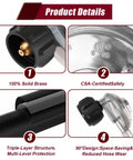 Universal Propane Regulator With Hose For Grills, Grillin Stoves And RV Campin Gear, QCC1 Connector, Five Eighth Inch Inlet.