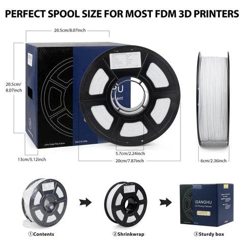 Premium Black ASA 3D Printer Filament, 1.75mm Spool, Tough As Nails UV And Heat Resistant Material, Complete Zero Warping And Low Odor Formula, Engineered For Gritty Outdoor Projects And Pro Mechanical Builds