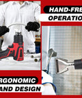 Cordless Heat Gun With LCD Temperature Display And LED Light being used for shrink tubing and DIY projects, ergonomic design shown.
