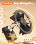 Pro Grade 50 CFM Bathroom Exhaust Fan With Pure Copper Motor, 2.0 Sones, 120V, showing components and excellent heat dissipation