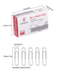 Durable Anti Rust Silver Paper Clips For Office School And Home Use One Point Three Inch Medium Clips 600 Count In Six Boxes