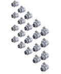 Hassle Free Squeeze Connectors 1/2 Inch Push In Fitting For Dry Indoor Projects, zinc alloy pack of 20 fittings.