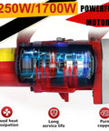 Electric Hydraulic Rebar Cutter Portable 1700W Beast Mode Power Heavy Duty Fast Cutting Tool motor detail.