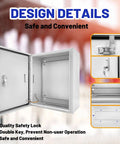 Outdoor Electrical Box Built Tough 12 By 10 By 6 Inch NEMA 4X Steel Enclosure Waterproof Dustproof Lockable Junction Box