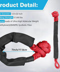 Red Soft Shackle Set With Protective Sleeve 57,000 Lbs Breaking Strength One Half Inch By 22 Inch Off Road Ready Recovery Rope
