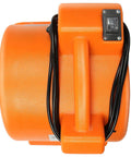 Side view of Beast Air Mover Carpet Dryer With Half HP Motor Dual Speed Industrial Floor Fan Orange Carpet Drying Tool And Floor Blower High CFM
