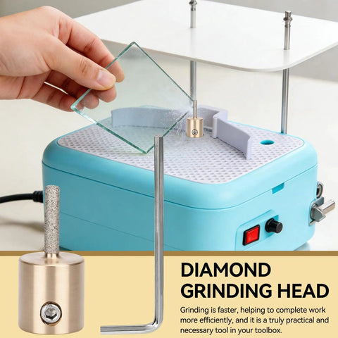 Diamond Grinder Bit Head For Glass And Tile Work Pro Grade Heavy Duty Stained Glass Drill Bits With Brass Core Abrasive Wheel
