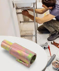 2 Pack Durable 304 Stainless Steel Bellows Interface Tools For A45 Steel Process With Dual Apertures For 20 And 25mm Corrugated Pipe Making Jobs on a work surface.